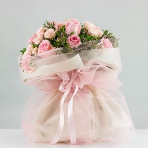 Romantic bouquet of pink shades