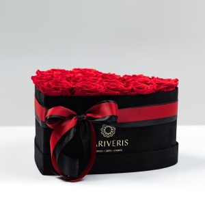 Forever Roses Red In Heart Box