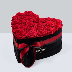 Forever Roses Red In Heart Box