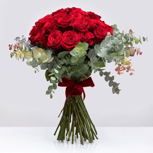 Μπουκέτο Με 40 Κόκκινα Τριαντάφυλλα
