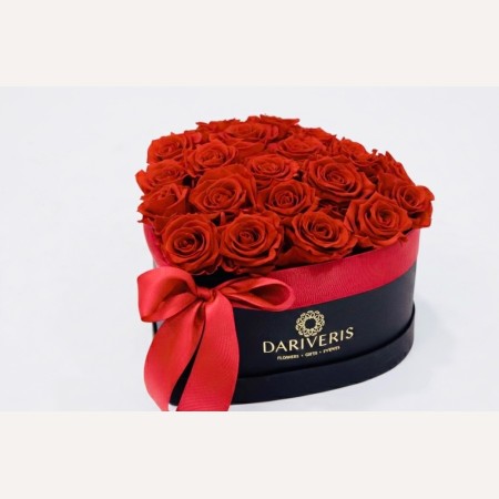 Heart with 50 red roses